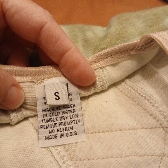 Nwt Tie Dye Corset look Tank top Cami women S Mint green brown Spaghetti strap - Picture 8 of 8